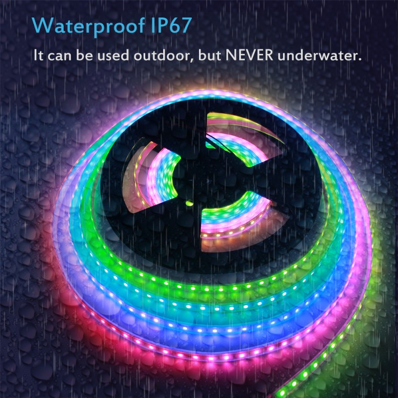 WS2811 Addressable RGB LED Strip Light 24V 32.8ft 600 LEDs Dream